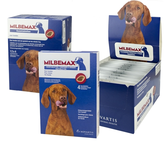 Milbemax Ontwormngskauwtabletten - Hond - 4 Tabletten